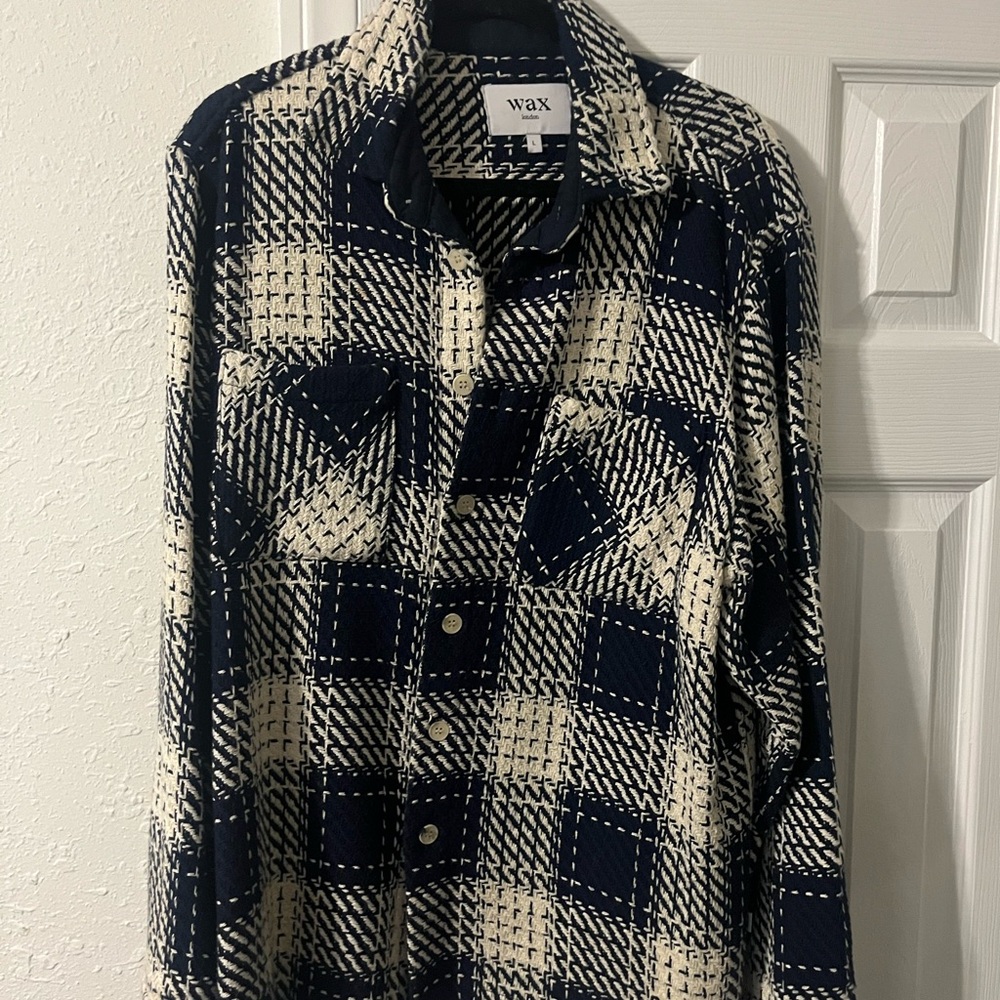 Wax Navy Plaid Overshirt